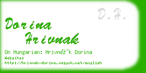 dorina hrivnak business card
